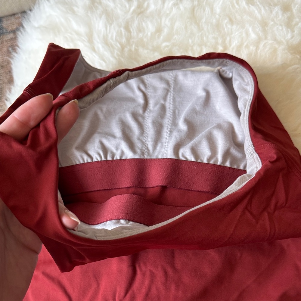 lululemon Red Racerback Tank with Built-In Bra - Picture 4 of 5